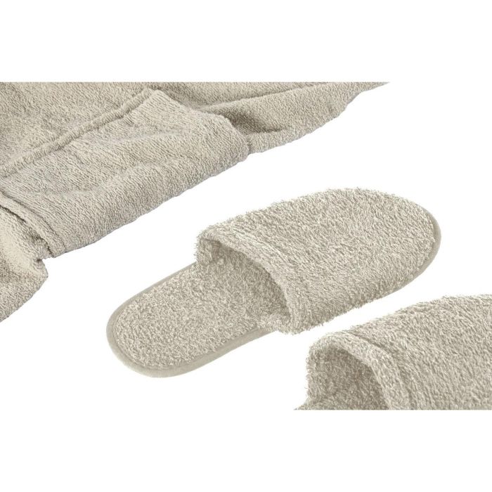 Albornoz Basicos DKD Home Decor Beige 1 x 120 x 63 cm Set de 2 3 Albornoz Basicos DKD Home Decor Beige 1 x 120 x 63 cm Set de 2 3