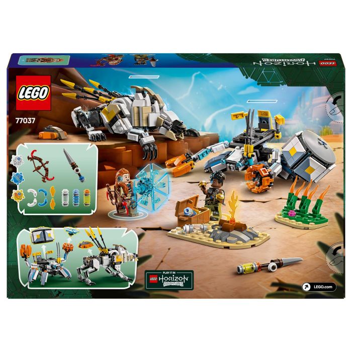 Lego Horizon Adventures 77037 Aloy y Varl contra Testudien y Sawtooth - Juego de Construcción para Niños y Niñas a Partir de 9 Años