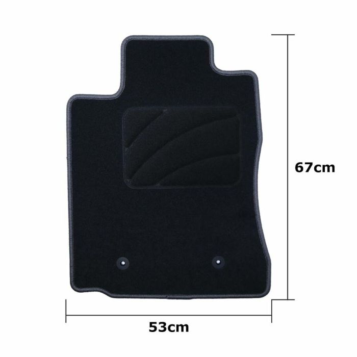 OCC Design OCCTY0014GD Alfombrillas a Medida para Toyota Corolla 2002-2007 5 Piezas, Ribete Gris Oscuro, Velour 1900g/m², Antideslizante, Calidad Superior 3