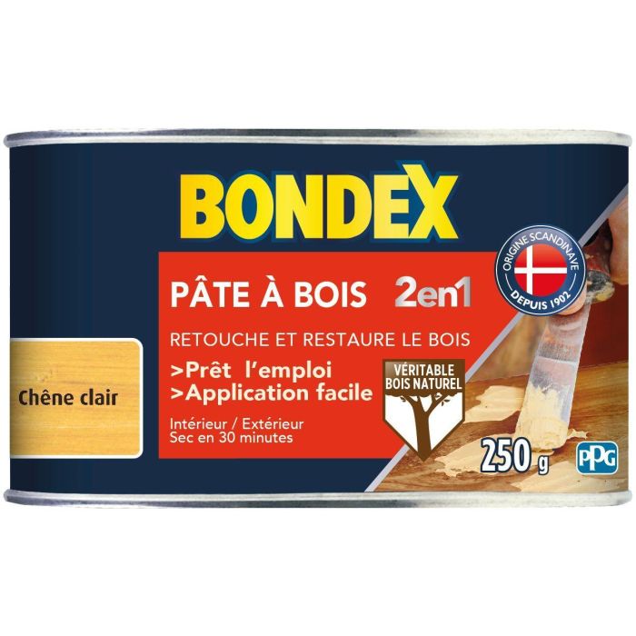 Masilla para madera 2 en 1 Roble Claro - BONDEX - 250 g 0 Masilla para madera 2 en 1 Roble Claro - BONDEX - 250 g 0