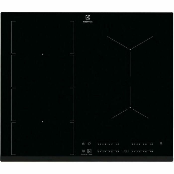 Electrolux EIV654 FLEX Placa de inducción modular 4 fuegos, 4 boosters, FlexiBridge, H²H, PowerSlide, 7350W, 60cm, Negra