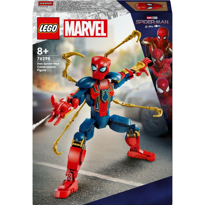 LEGO 76298 Figura para Construir Iron Spider-Man Marvel, Articulada 27 cm, +8 años