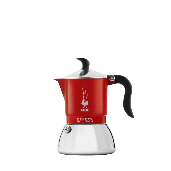 Cafetera Italiana Bialetti FIAMMETTA Rojo Acero Inoxidable 2 Tazas 5