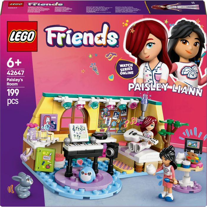 LEGO 42647 Friends Paisleys Zimmer, Juguete de Construcción Infantil, Set de Habitación de Paisley