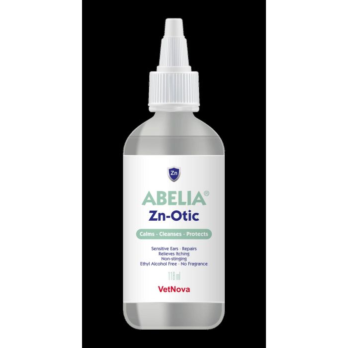 Vetnova Abelia Zn Otic Solución ótica para perros y gatos, 118 mL 1