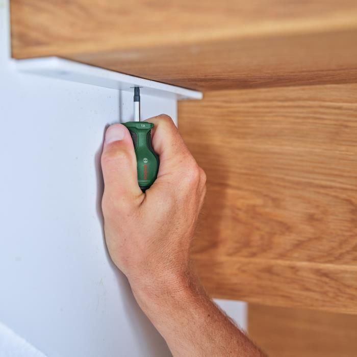 Juego de 6 destornilladores cortos Bosch (para espacios reducidos PH/PZ/TX/Flat S2 punta magnética de acero de alto par) 3 Juego de 6 destornilladores cortos Bosch (para espacios reducidos PH/PZ/TX/Flat S2 punta magnética de acero de alto par) 3