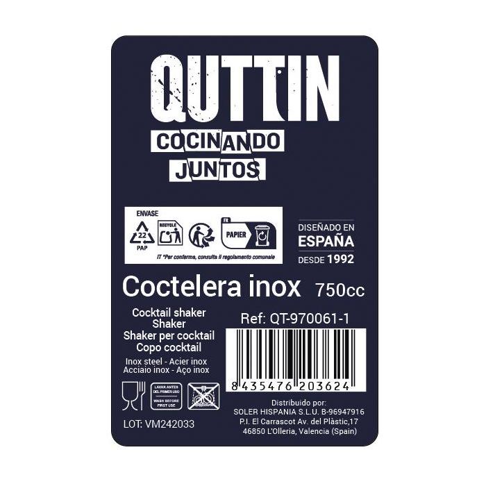 Coctelera Inox Quttin 750 cc (12 Unidades) 3