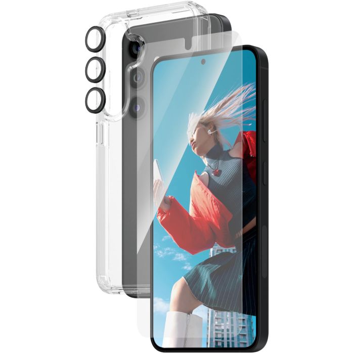 PanzerGlass Pack 3 en 1 para Samsung Galaxy S24 Ultra-Wide Fit con EasyAligner Vidrio Templado Protector de Pantalla 1