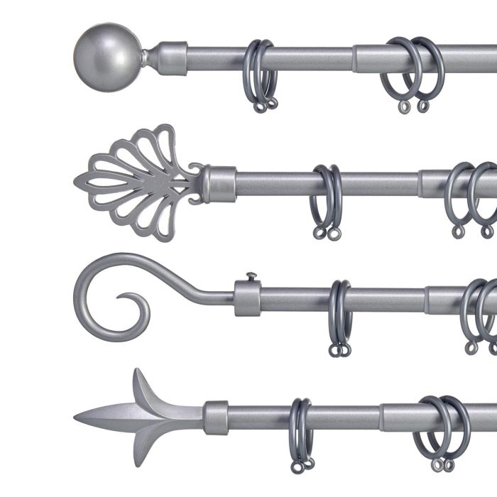 Barra Cortina Plata 170 320Cm Surtidos Pun Giftdecor (8 Unidades) 1 Barra Cortina Plata 170 320Cm Surtidos Pun Giftdecor (8 Unidades) 1
