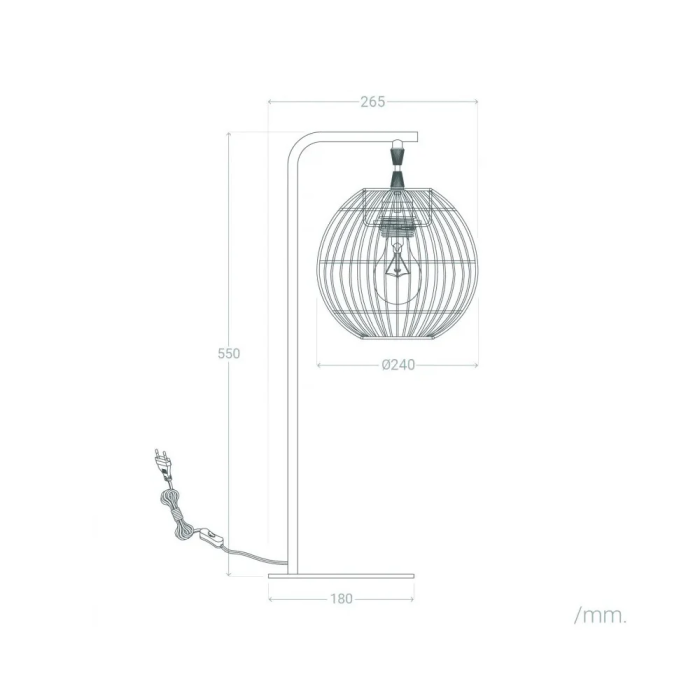 Lámpara de Mesa Granada Ratán SKD-T1021 7