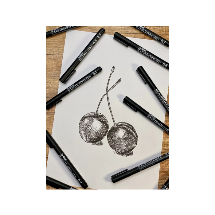 Artline EK-280W3ILN Rotulador Calibrado Micrométrico Negro Illustration Pen, Base de Agua, Trazo 0,2/0,4/0,8 mm 4