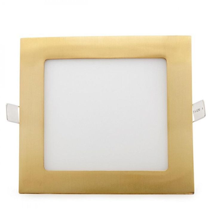 Placa LED 12W 1200Lm 2700ºK Cuadrada Dorado 50.000H [GL-CL-S12N-G-WW] 2