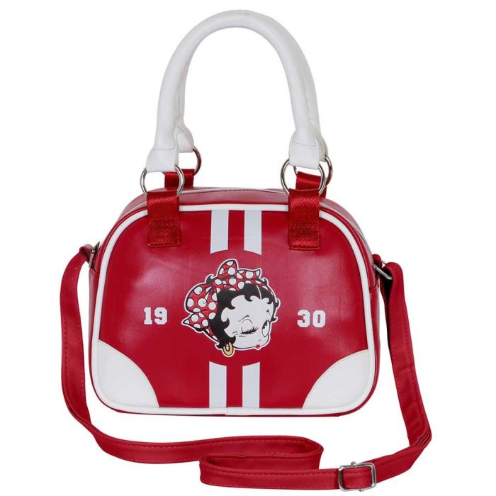 Bolso Bowling Fashion Varsity Betty Boop Burdeos 1