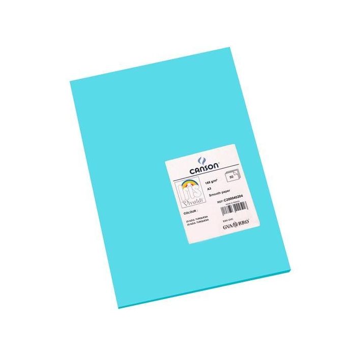 Iris Cartulina 297x420 mm 185 gr Azul Turquesa -50U- Iris Cartulina 297x420 mm 185 gr Azul Turquesa -50U-