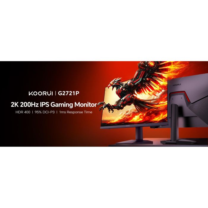 Koorui Monitor Gaming G2721P QHD 27" 2560x1440 200Hz 1ms IPS Negro 20 Koorui Monitor Gaming G2721P QHD 27" 2560x1440 200Hz 1ms IPS Negro 20