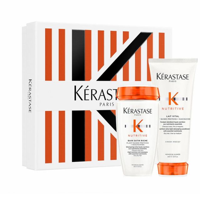 Kérastase Nutritive Bain Satin Riche Estuche - Set Champú 250ml + Mascarilla 200ml para Cabello Muy Seco y Nutrición Intensa Kérastase Nutritive Bain Satin Riche Estuche - Set Champú 250ml + Mascarilla 200ml para Cabello Muy Seco y Nutrición Intensa
