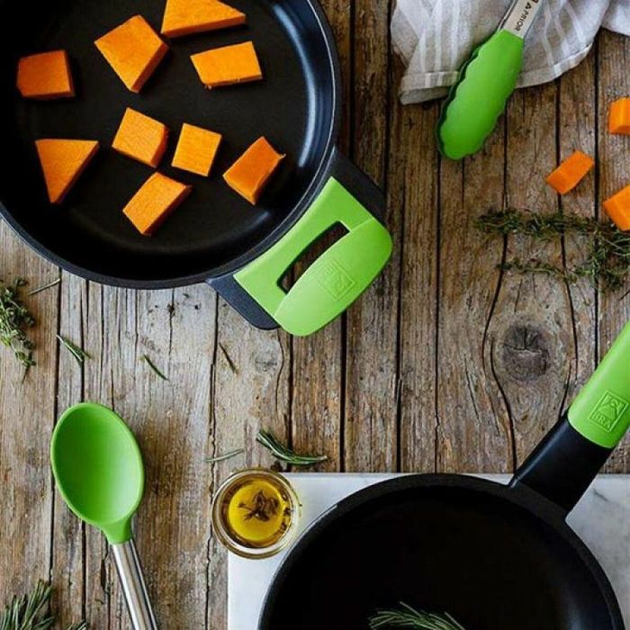 Cuchara para Servir Pasta BRA A197007 Verde Acero Inoxidable 2