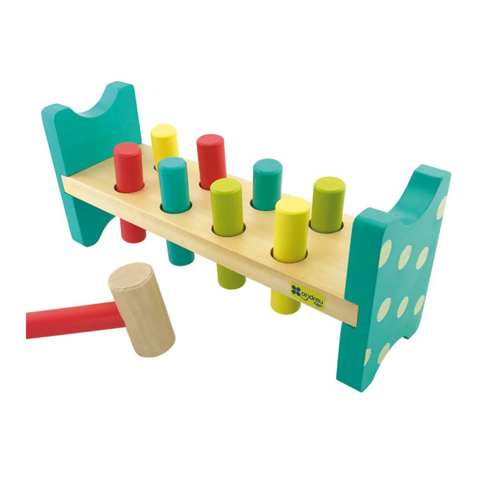 Andreutoys Banco Pica Colores 8 Barras Juego Didáctico, 28,6x8x12,2 cm 1 Andreutoys Banco Pica Colores 8 Barras Juego Didáctico, 28,6x8x12,2 cm 1