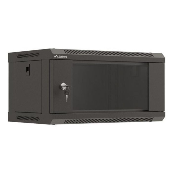 Lanberg WF03-5304-10B Armario Rack de Pared 4U Negro, con Capacidad 60 kg, Bloqueo y Rieles Lanberg WF03-5304-10B Armario Rack de Pared 4U Negro, con Capacidad 60 kg, Bloqueo y Rieles