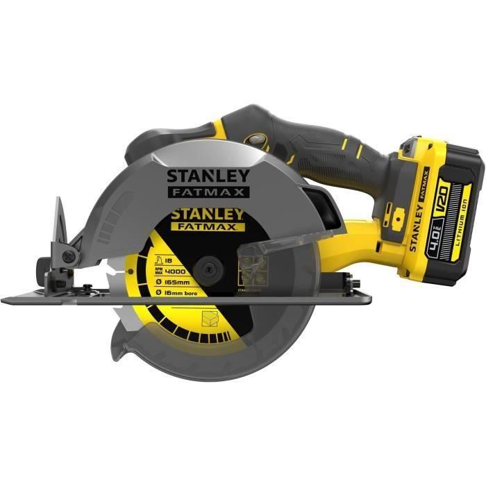 Sierra Circular - STANLEY FATMAX V20 - SFMCS500M2K-QW - 165 mm - Litio 18V - 2 Baterías 4Ah 1