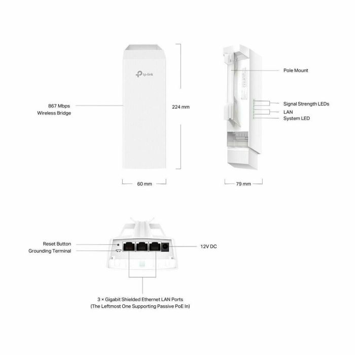 Punto de Acceso TP-Link EAP211-BRIDGE KIT Blanco 3 Punto de Acceso TP-Link EAP211-BRIDGE KIT Blanco 3