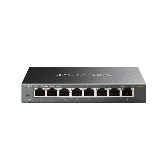 TP-Link TL-SG108S Switch Conmutador No Administrado 8 Puertos Gigabit Ethernet 10/100/1000 QoS Negro Montaje Pared 1 TP-Link TL-SG108S Switch Conmutador No Administrado 8 Puertos Gigabit Ethernet 10/100/1000 QoS Negro Montaje Pared 1