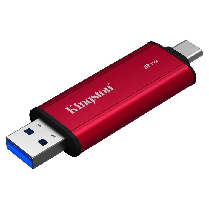 Kingston 2TB SSD Portable Dual USB-A/C Hasta 1050MB/s USB 3.2 Gen 2 Negro Rojo 11
