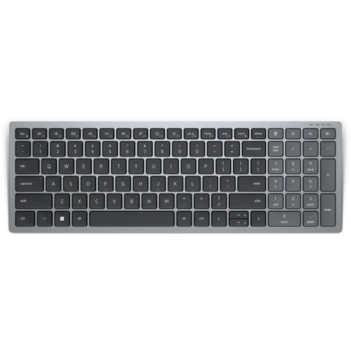Dell Teclado Inalámbrico KB740, Tecnología Tijeras, QWERTY Español, Bluetooth 5.0 y USB, Compacto, Multidispositivo, Gris Titanio 1 Dell Teclado Inalámbrico KB740, Tecnología Tijeras, QWERTY Español, Bluetooth 5.0 y USB, Compacto, Multidispositivo, Gris Titanio 1