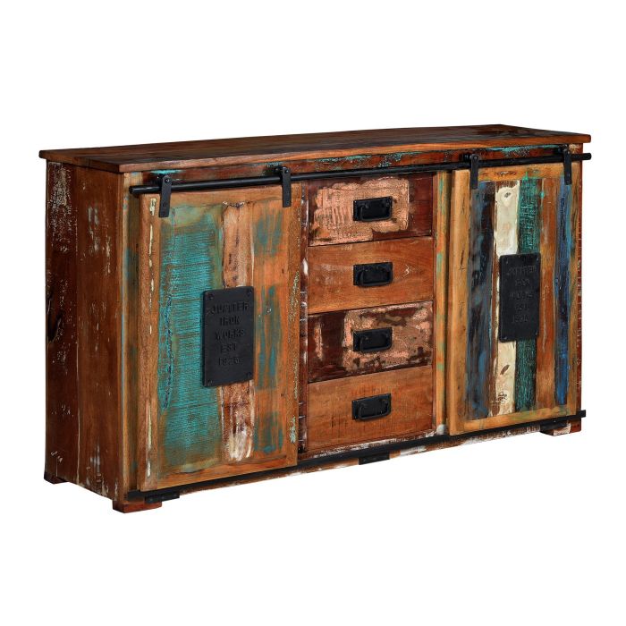 Giner Y Colomer Aparador 4 Cajones Madera Reciclada Multicolor 150 cm 1