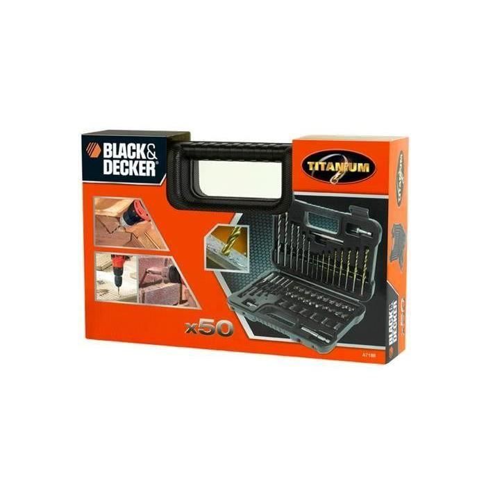 Juego de perforación de destornillador de 50 piezas BLACK & DECKER 1 Juego de perforación de destornillador de 50 piezas BLACK & DECKER 1