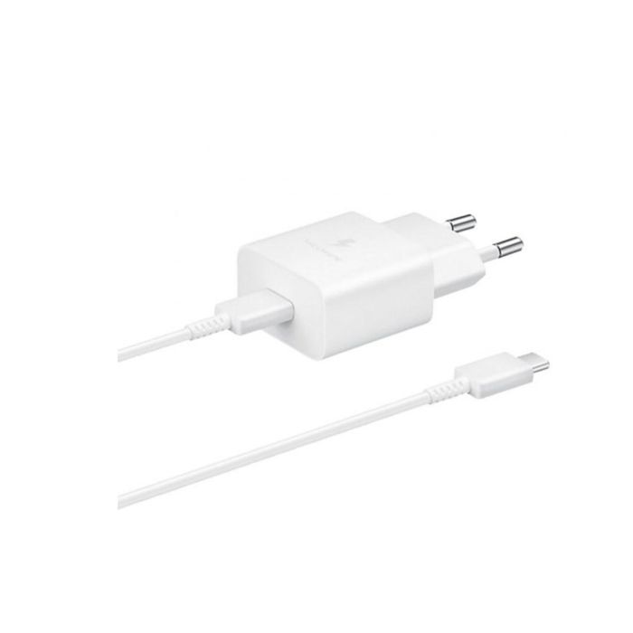 Cargador de Pared + Cable USB C Samsung EP-T1510XWE Blanco 15 W Cargador de Pared + Cable USB C Samsung EP-T1510XWE Blanco 15 W