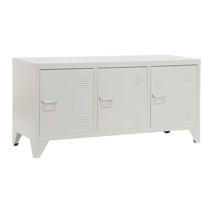 Mueble de TV Home ESPRIT Blanco Metal 120 x 40 x 58 cm Mueble de TV Home ESPRIT Blanco Metal 120 x 40 x 58 cm