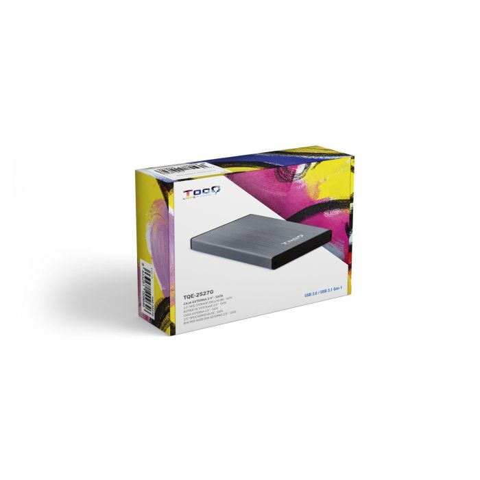 TooQ TQE-2527G Caja Externa USB 3.1 Gen 1 para Disco Duro HDD/SSD 2.5" SATA I/II/III hasta 4TB Aluminio Gris Compatible Windows Mac Linux 6 TooQ TQE-2527G Caja Externa USB 3.1 Gen 1 para Disco Duro HDD/SSD 2.5" SATA I/II/III hasta 4TB Aluminio Gris Compatible Windows Mac Linux 6