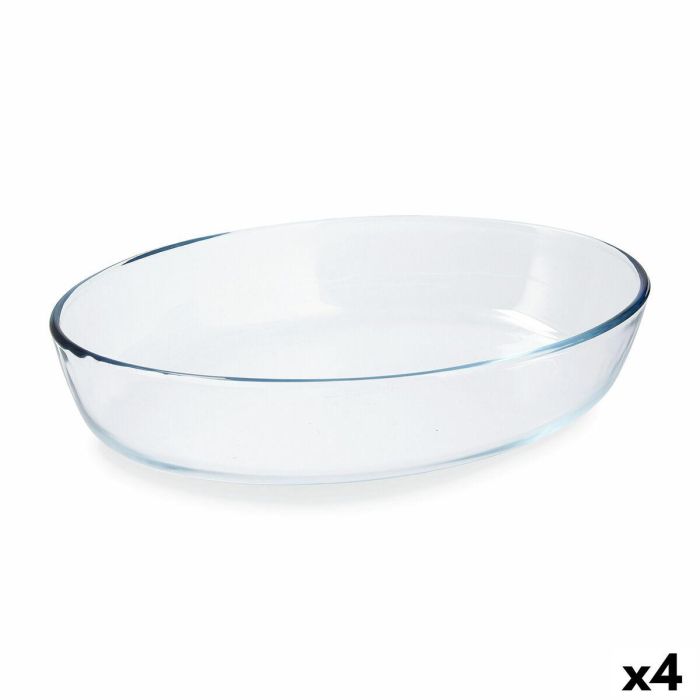 Fuente para Horno Pyrex Classic Vidrio Transparente Vidrio Ovalada 30 x 21 x 7 cm (4 Unidades)