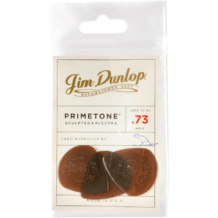 Dunlop Púas Primetone Sculpted Plectra Jazz III XL - 0,73 mm (Pack 3) 3