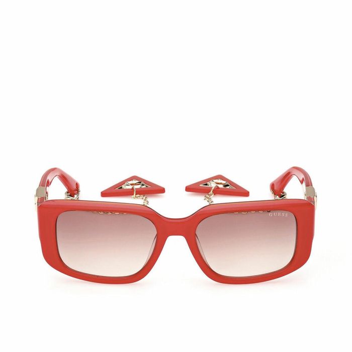 Guess GU7891 66F Gafas de Sol Mujer Rectangulares Montura Plástico Rojo Brillante Cristal Marrón Degradado 53mm Patillas 140mm Guess GU7891 66F Gafas de Sol Mujer Rectangulares Montura Plástico Rojo Brillante Cristal Marrón Degradado 53mm Patillas 140mm