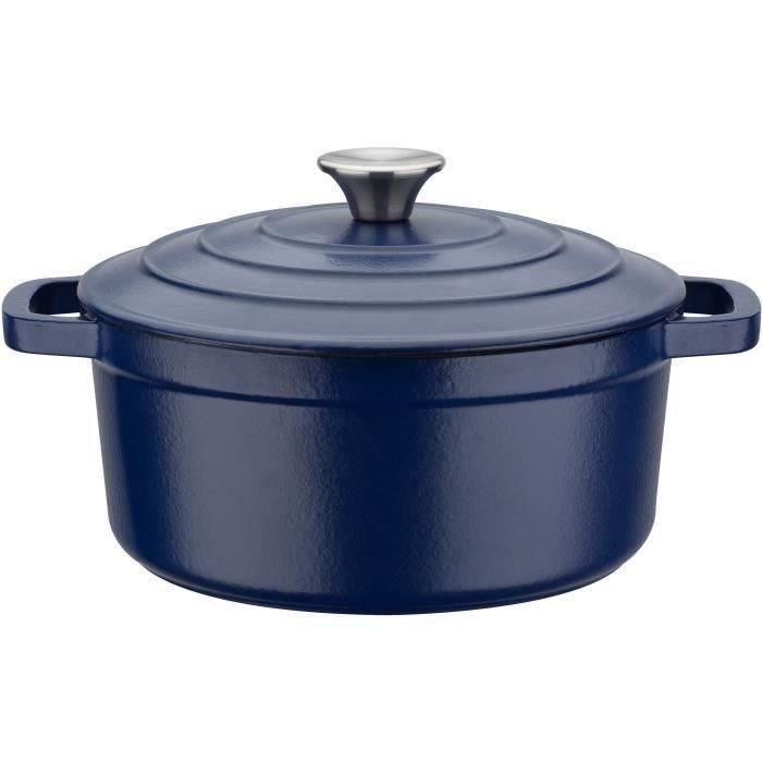 GSW Blue Magic Olla de Hierro Fundido Ø 20 cm Azul. Compatible con Inducción, Todas las Cocinas y Horno hasta 240°C. Interior Esmaltado Blanco 0 GSW Blue Magic Olla de Hierro Fundido Ø 20 cm Azul. Compatible con Inducción, Todas las Cocinas y Horno hasta 240°C. Interior Esmaltado Blanco 0