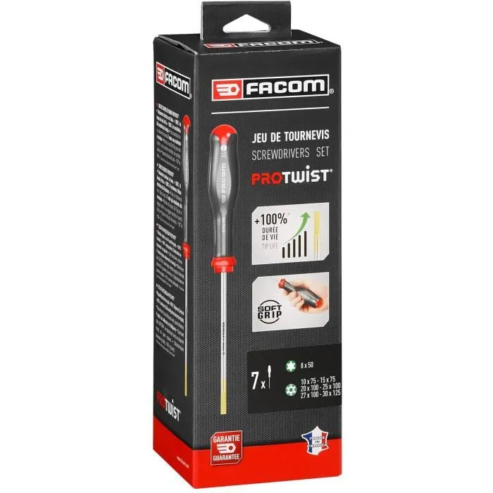 FACOM Juego de 7 destornilladores PROTWIST Torx y Resistorx - ATXR.J7PB