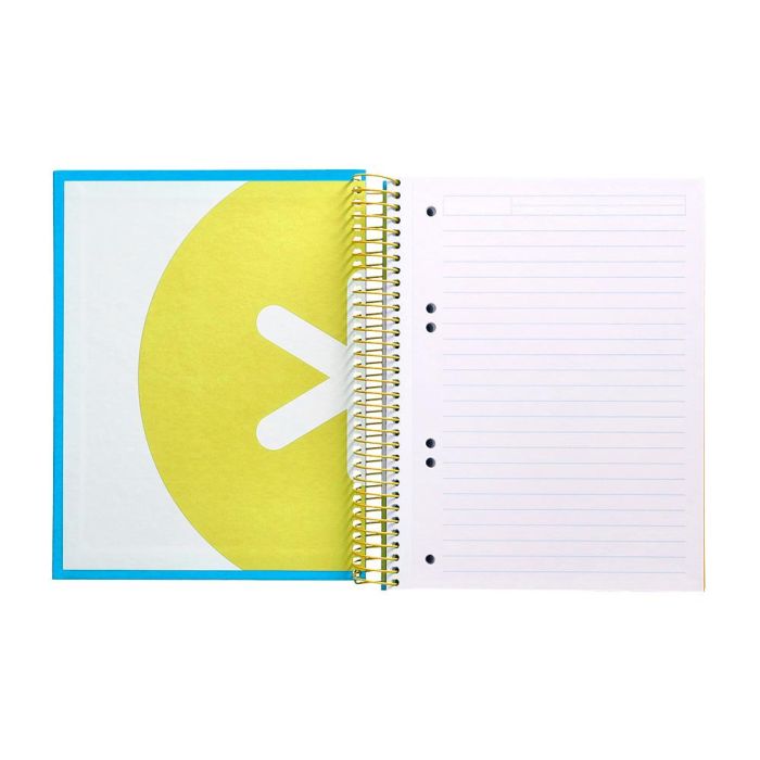 Cuaderno Espiral A5 Micro Antartik Tapa Forrada 120H 100 gr Horizontal 5 Bandas 6 Taladros Color Azul 6