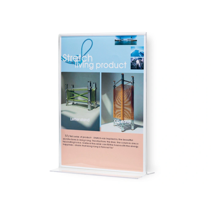 Q-connect Expositor sobremesa a dos caras en metacrilato tamaño A4 2