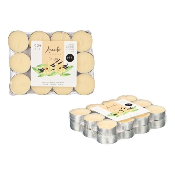 Set 24 Tea Light 4 H Vainilla Acorde 15X3CM (24 Unidades) 1 Set 24 Tea Light 4 H Vainilla Acorde 15X3CM (24 Unidades) 1