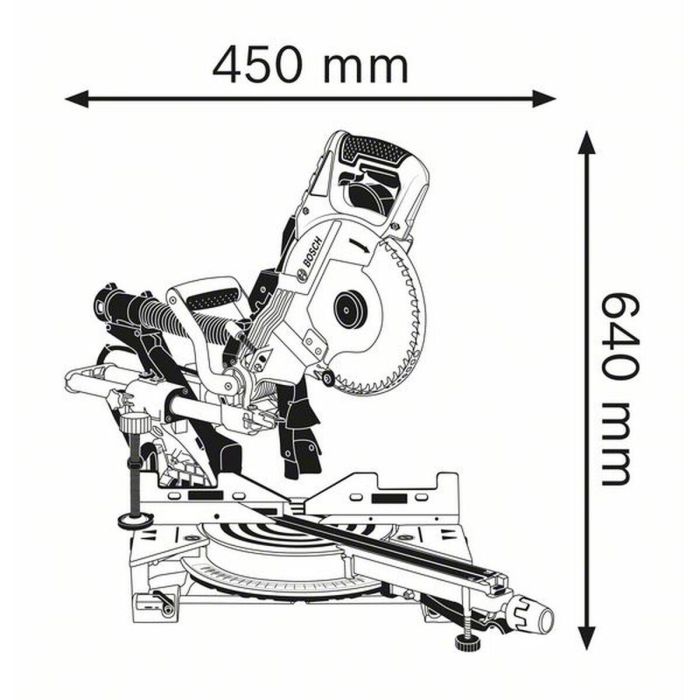 Sierra de inglete radial BOSCH PROFESIONNAL GCM 8 SDE - 261 mm - 30 mm - 1600W 14 Sierra de inglete radial BOSCH PROFESIONNAL GCM 8 SDE - 261 mm - 30 mm - 1600W 14