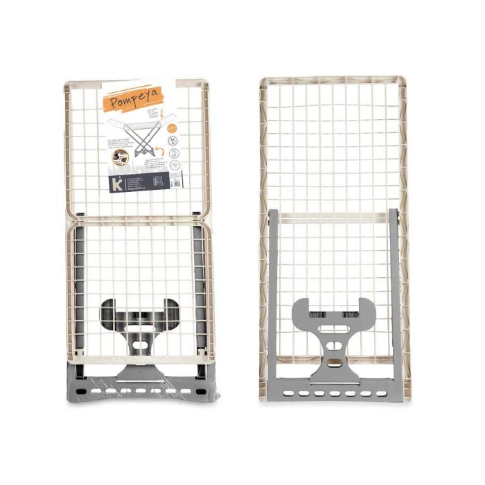 Tendedero de Resina Kipit Pompeya 23M, Antracita/Blanco, 56x121 cm (4 Unidades) 2 Tendedero de Resina Kipit Pompeya 23M, Antracita/Blanco, 56x121 cm (4 Unidades) 2