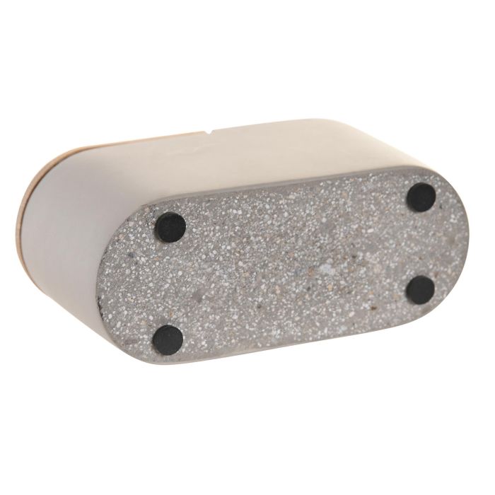 DKD Home Decor Vaso Gris Natural 11 x 4.5 x 6 cm Cemento Bambú 2