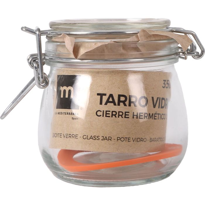 Tarro Hermético de Vidrio con Cierre Clip 350 ml - La Mediterranea (12 Unidades) 1
