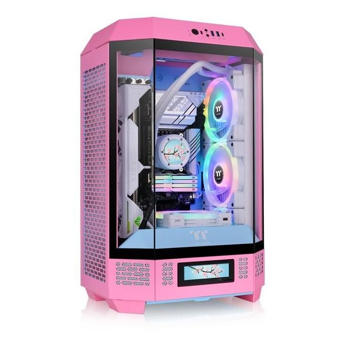 Thermaltake The Tower 300 Bubble Pink Vidrio Templado Caja de PC Rosa