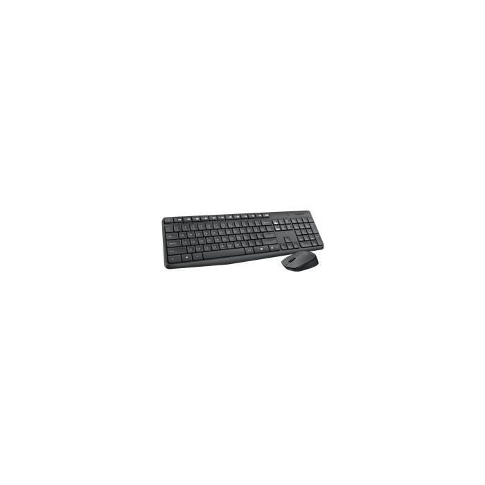 Logitech MK235 Teclado y Mouse Wireless Portugués - Duración de Pilas Prolongada, Tecnología Inalámbrica Fiable