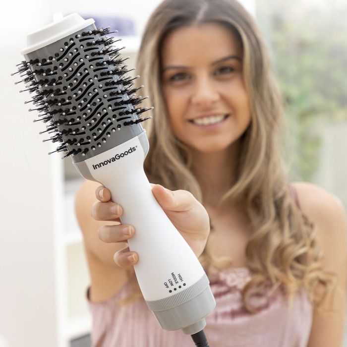 Cepillo Secador y Voluminizador Iónico Volumio InnovaGoods Blanco Gris 1000 W 7 Cepillo Secador y Voluminizador Iónico Volumio InnovaGoods Blanco Gris 1000 W 7