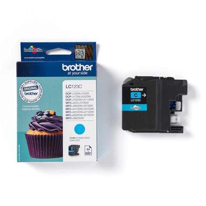 Brother Tinte LC-123C Cyan bis zu 600 Seiten nach ISO/IEC 24711 2