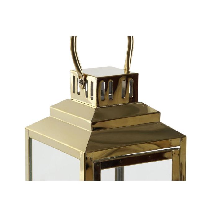 Portavela Navidad Alpina DKD Home Decor Dorado Plateado 14 x 35 x 14 cm (2 Unidades) 2